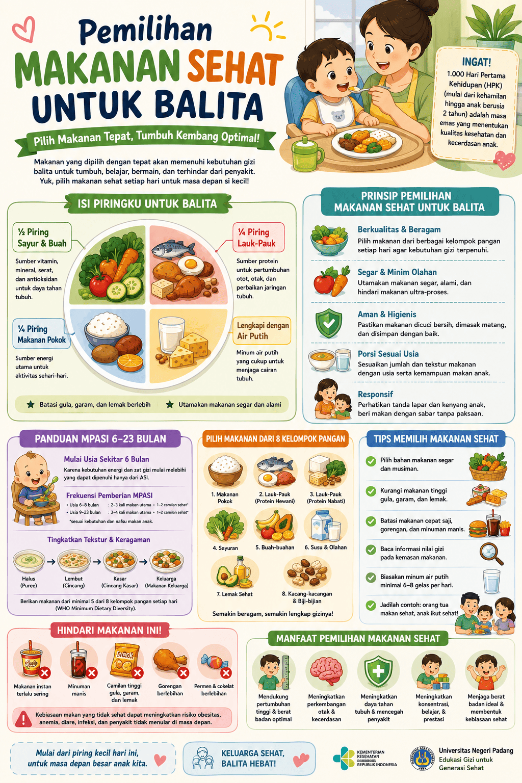 Poster Pemilihan Makanan Sehat Untuk Balita